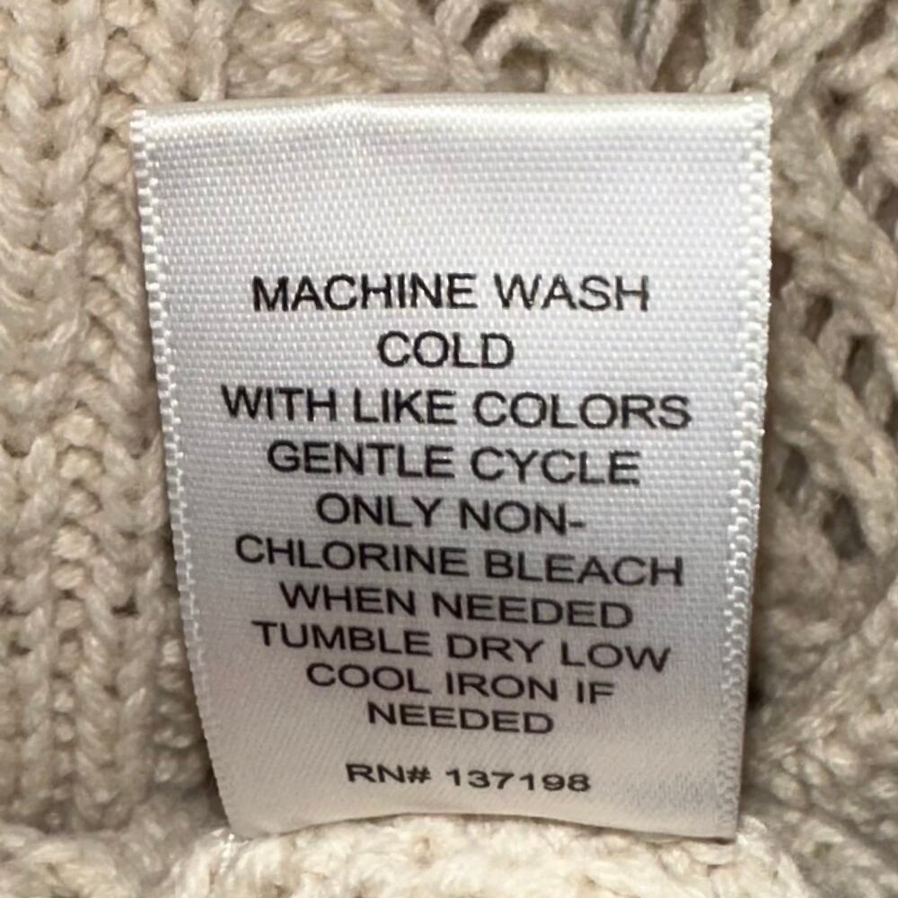 Rachel Zoe Cream Cotton Blend Knit Button Front Sweater Size Small - Picture 5 of 12